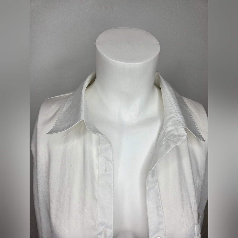 RD & Koko size L Embroidered White Long Kimono Butom Up - Picture 8 of 12